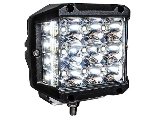 1492222 – BUYERS PROD Spotlight, 55 Watt LED Black Rectangular Housing White Light Spot-Flood Combination 6920 Lumens...